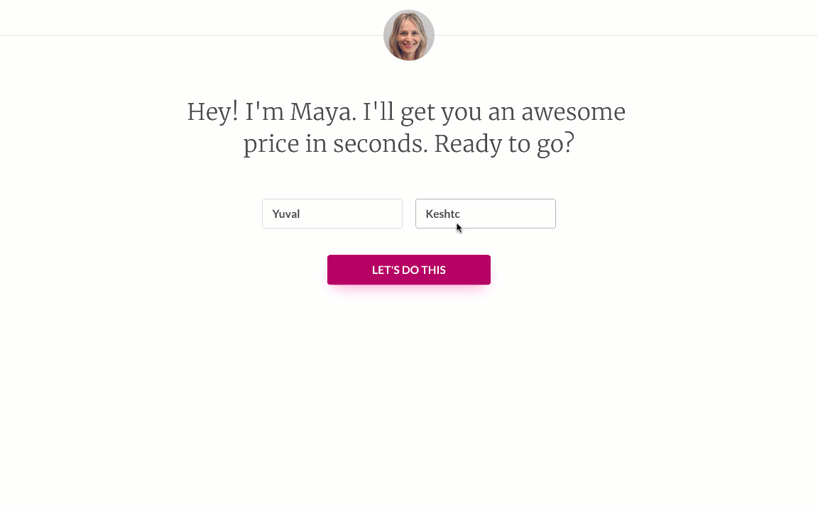 ux writing example